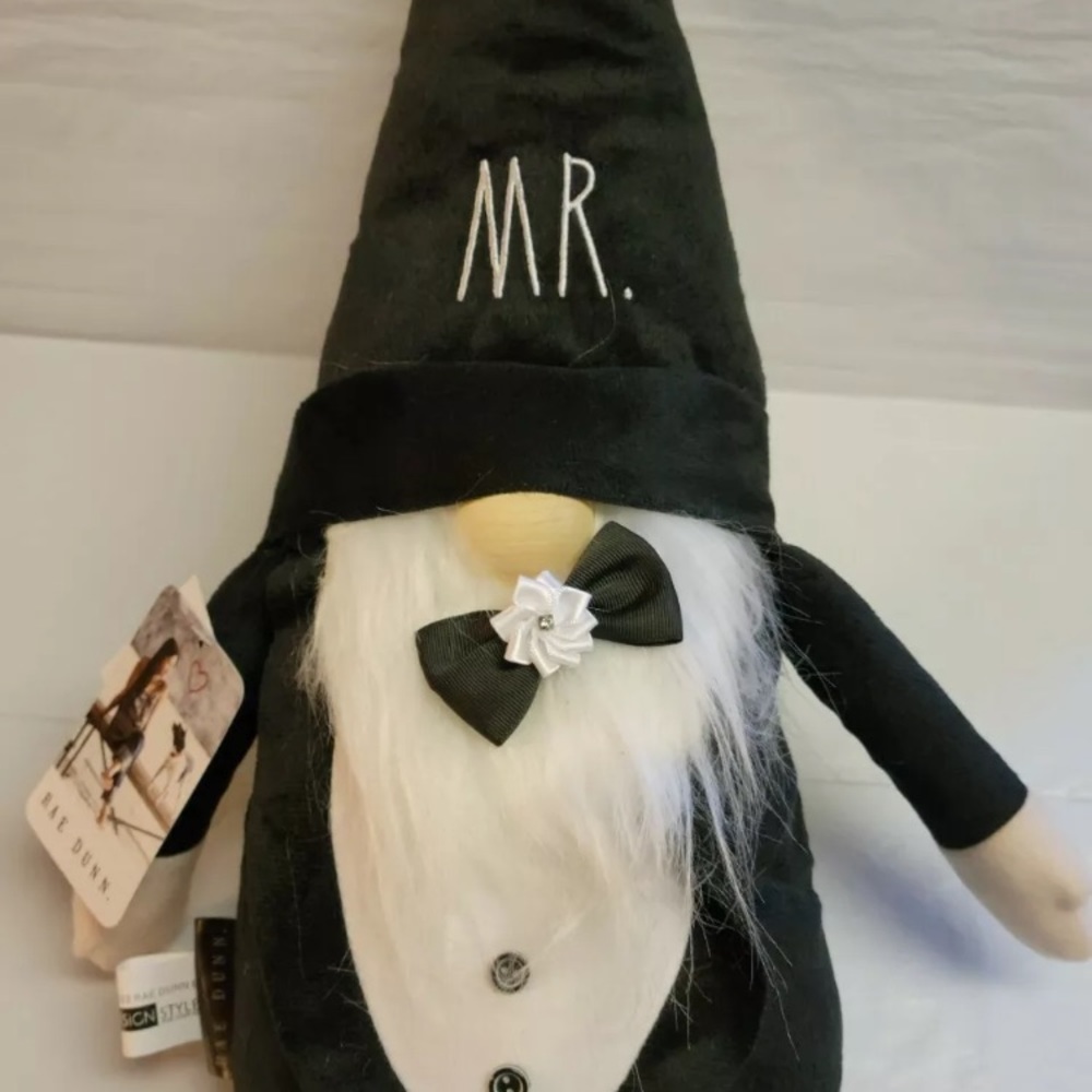 Rae Dunn Wedding Gnome Beanie Plush 20" Mr & Mrs Bride Groom Decoration Gift - Picture 4 of 8
